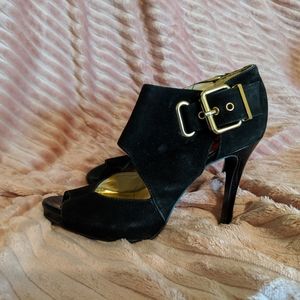 Women's Black suade heels